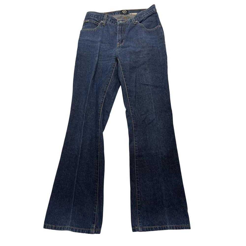 XOXO Jeans Womens 9/10 Blue Denim Bootcut Flare Low Rise Stretch Casual